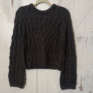 Volcom Cable Knit Crewneck Sweater Charcoal